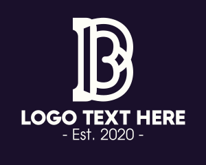 Classical - White Classical Letter B logo design