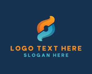 Lettering - Letter S Business Swirl logo design