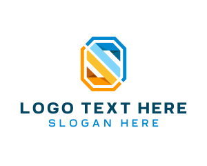 Application - Digital Geometric Letter S logo design