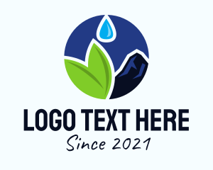 Dew - Organic Spring Water logo design
