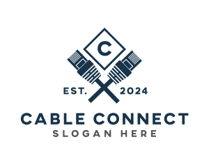 Cable - Ethernet Cable Tool logo design