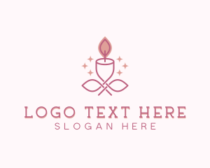 Decor - Floral Decor Candlelight logo design