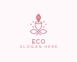 Spa - Floral Decor Candlelight logo design