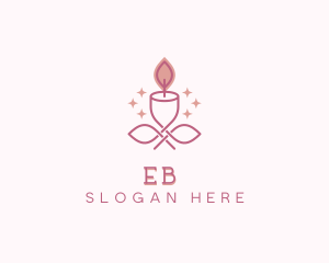 Home Decor - Floral Decor Candlelight logo design