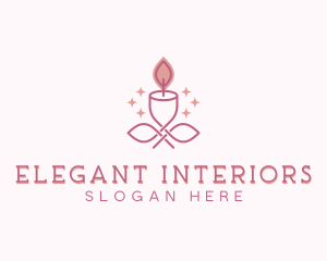 Floral Decor Candlelight logo design