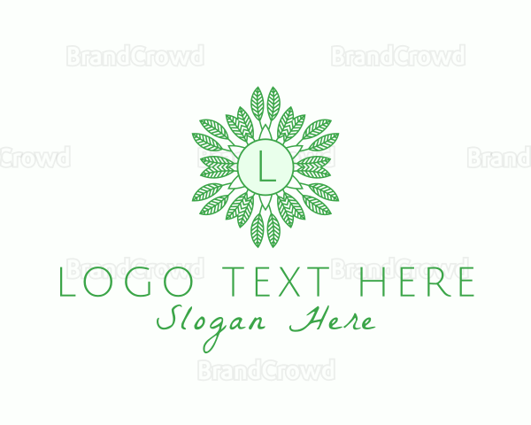 Organic Leaves Nature Produce Logo