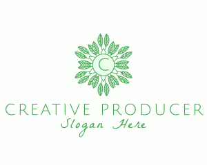 Organic Leaves Nature Produce logo design