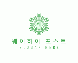 Organic Leaves Nature Produce logo design