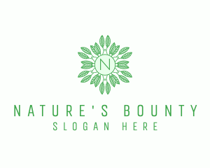 Organic Leaves Nature Produce logo design