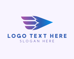 Shipment - Wings Arrow Courier logo design