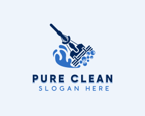 Janitorial Housekeeping Cleaner logo design