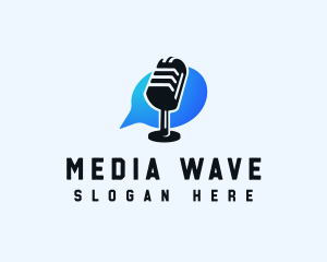 Broadcasting - Broadcasting Podcast Mic logo design