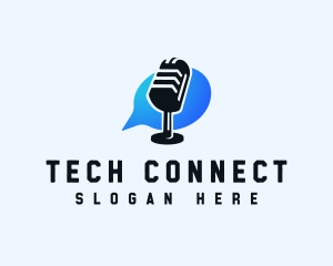 Recording Artist - Broadcasting Podcast Mic logo design