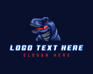 Allosaurus - Tyrannosaurus Raptor Dinosaur logo design