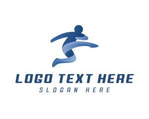 Footballer - Sports Athlete Kick logo design