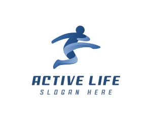Athletics - Sports Athlete Kick logo design