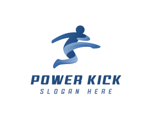 Sports Athlete Kick logo design