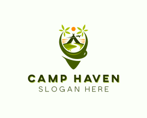 Tent - Vacation Travel Tent logo design