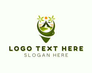 Nature - Vacation Travel Tent logo design