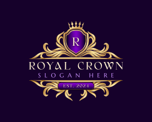 Shield Crown Crest logo design