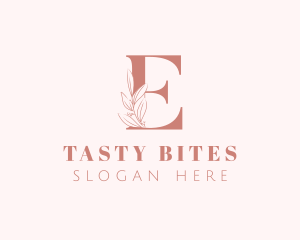 Elegant Leaves Letter E Logo