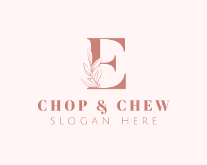 Elegant Leaves Letter E Logo