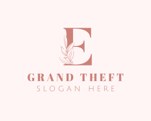 Shop - Elegant Leaves Letter E logo design