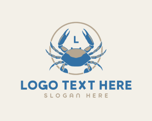 Seafood Market - Marine Crustacean Crab logo design