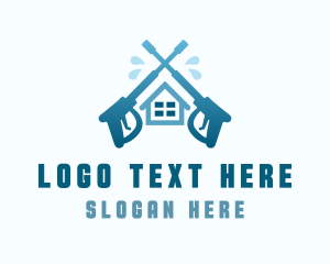 Residential - Pressure Washer House logo design