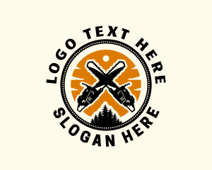 Handyman - Chainsaw Lumberjack Woodwork logo design