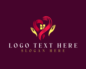 Insurance - Ribbon Heart Hands logo design