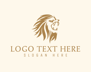 Safari - Golden Feline Lion logo design