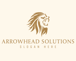 Golden Feline Lion logo design