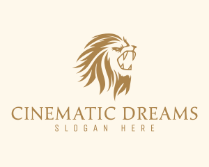 Golden Feline Lion logo design