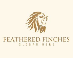 Golden Feline Lion logo design