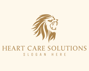 Golden Feline Lion logo design