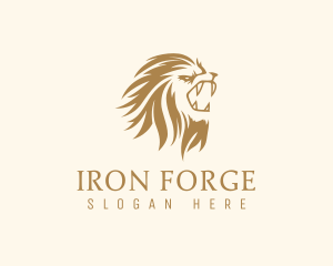 Golden Feline Lion logo design