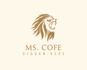 Golden Feline Lion logo design