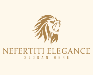 Golden Feline Lion logo design