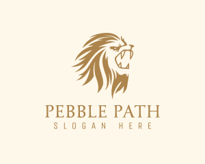 Golden Feline Lion logo design