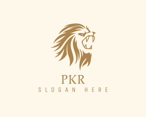 Golden Feline Lion logo design