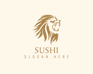 Golden Feline Lion logo design