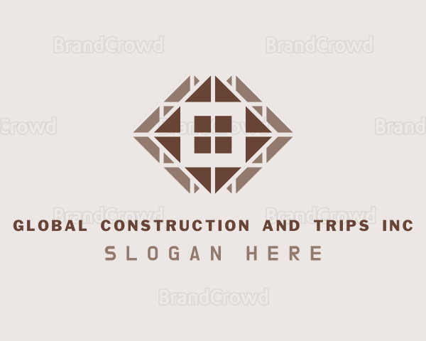 Brown Floor Tiling Logo