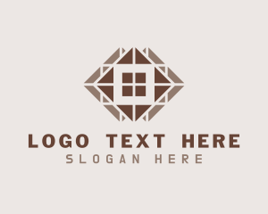 Floorboard - Brown Floor Tiling logo design
