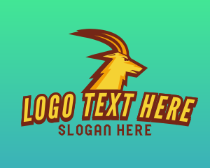 Game - Wild Goat Animal Gaming logo design
