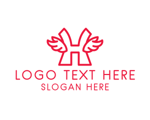 Angel WIngs Letter H Logo