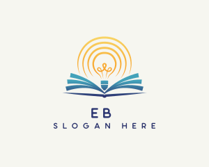 Education - Lightbulb Library Book logo design