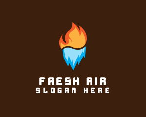 Fire Ice Temperature logo design