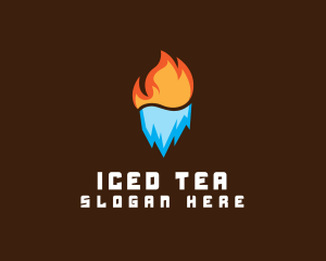 Fire Ice Temperature logo design