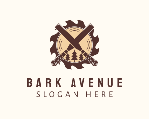 Bark - Woodcutting Chisel Lumber logo design